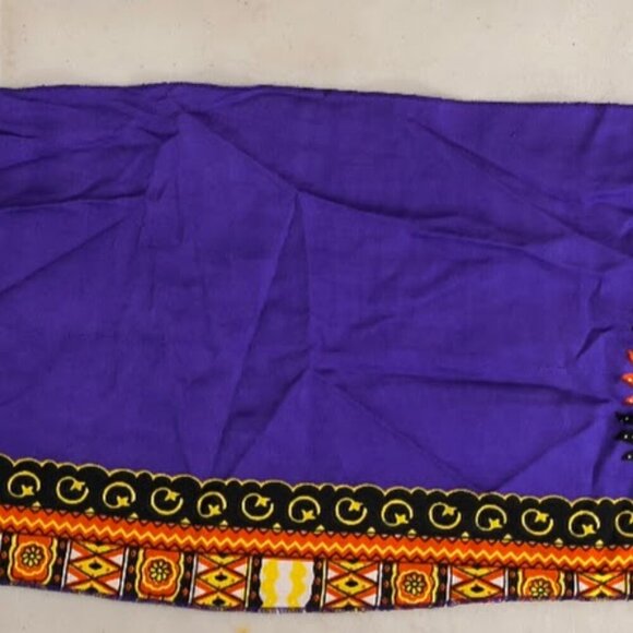 Lapogee Dashiki Print Purple Long Maxi Skirt and Small Scarf Women's Large - Picture 10 of 12